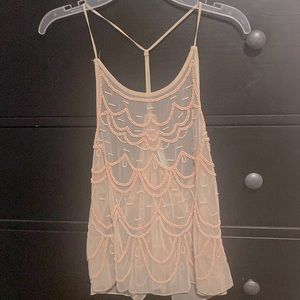 Kimchi Blue Shear Beaded halter top